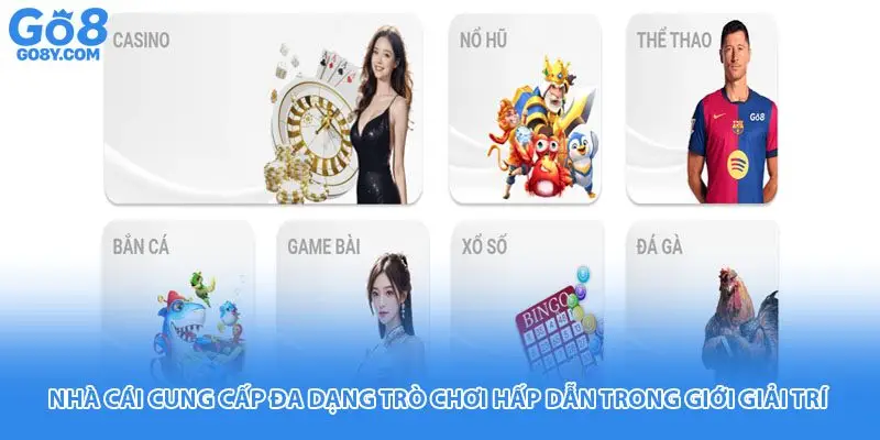 Nhà cái cung cấp đa dạng trò chơi hấp dẫn trong giới giải trí
